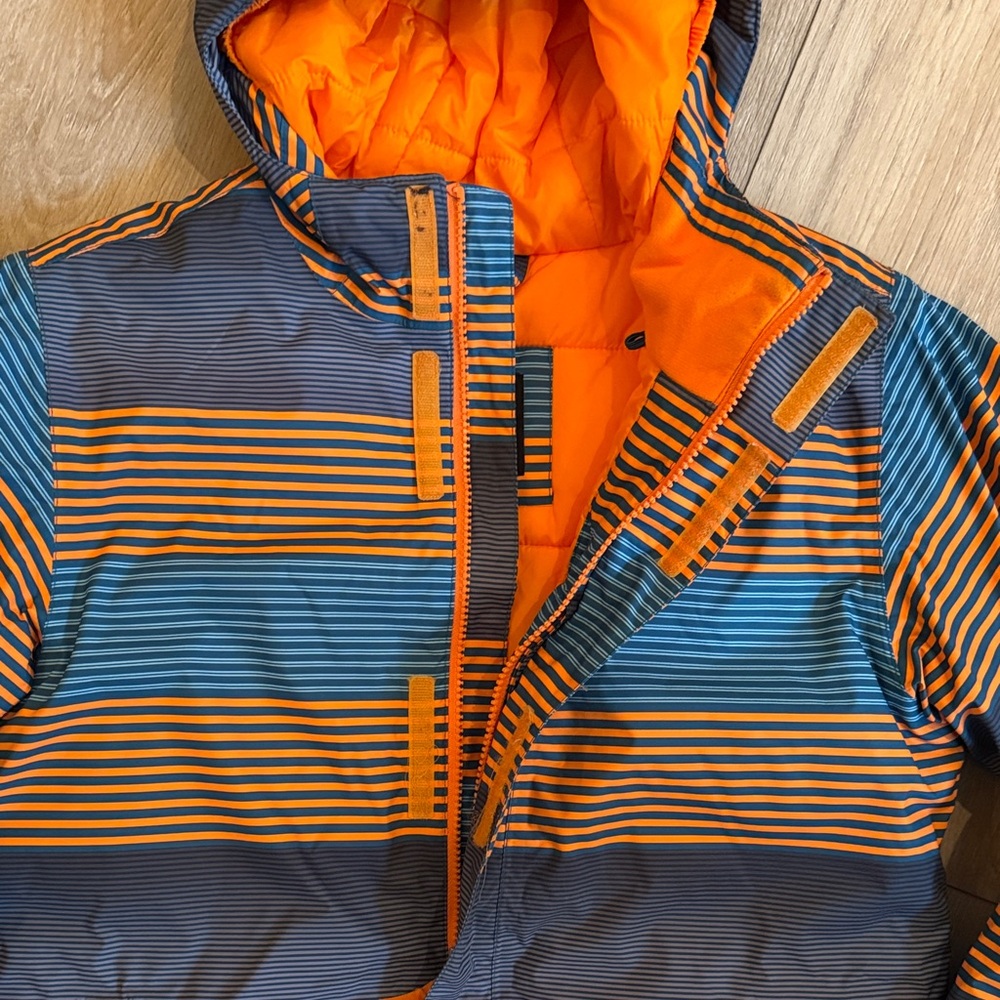 The North Face Kids Snow/ ski/ snowboard Jacket -Gray,blue and Orange Sz L 14/16 - Picture 3 of 11